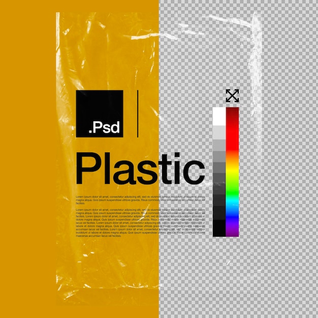 Realistische doorzichtige plastic mockup