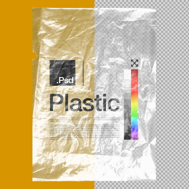 Realistische doorzichtige plastic mockup