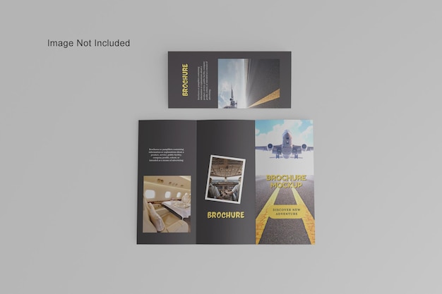 Realistische driebladige brochure mockup