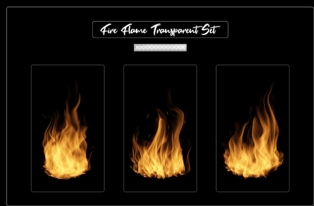 PSD realistische effectset voor vuurvlammen