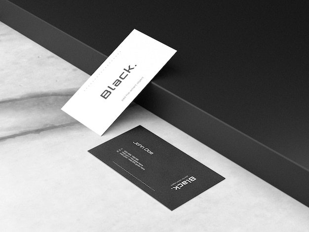 Realistische elegante en moderne visitekaartje mockup 3D-rendering achtergrond visitekaartje mockup scene