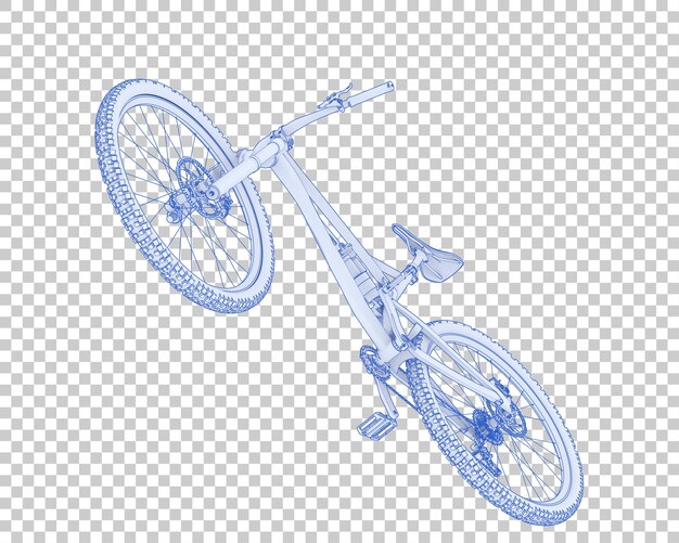 Realistische fiets geïsoleerd op transparante achtergrond 3D-rendering illustratie