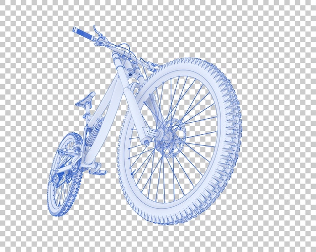 Realistische fiets geïsoleerd op transparante achtergrond 3D-rendering illustratie