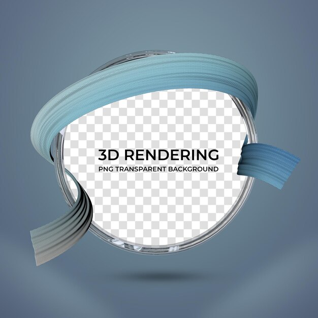 Realistische frame- en lintgradiëntkleuren 3d-rendering transparante achtergrond