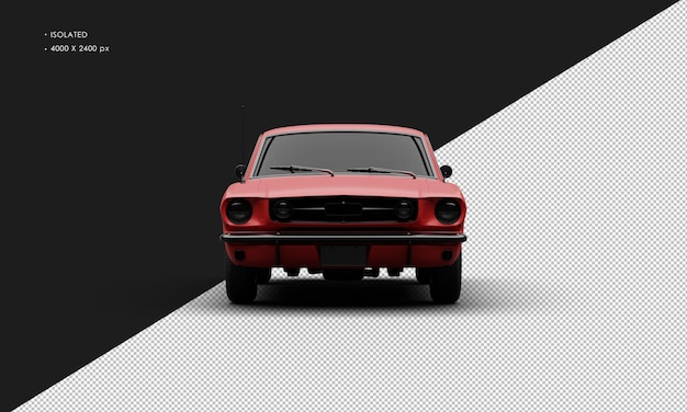 Realistische geïsoleerde matrode sport klassieke muscle car vanuit vooraanzicht