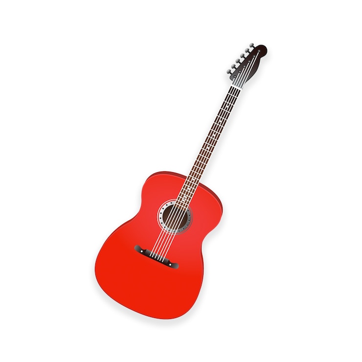 PSD realistische gitaar illustratie geïsoleerd