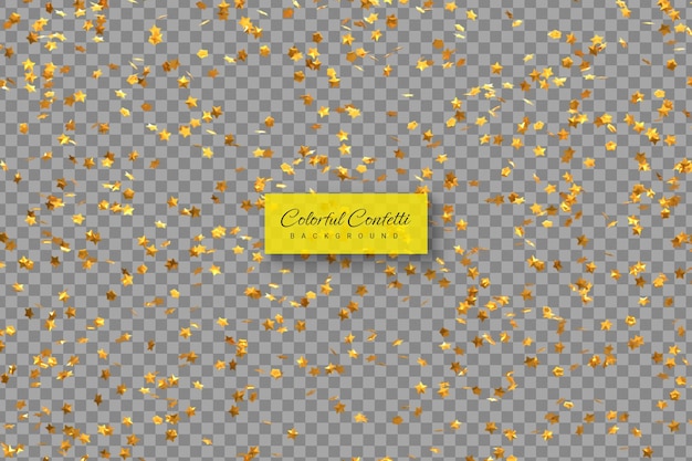 Realistische gouden confetti en kronkelige explosie voor het festivalfeest lint blast carnaval elementen of verjaardagsviering