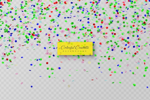 Realistische gouden confetti en serpentine explosie voor het festival feest lint