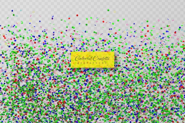 Realistische gouden confetti en serpentine explosie voor het festival feest lint