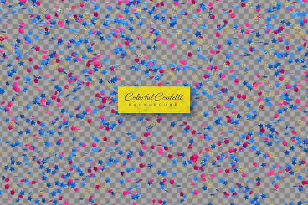 PSD realistische gouden confetti festival partij lint blast carnaval elementen of verjaardagsviering