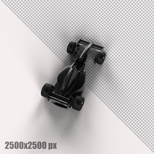 PSD realistische grijze formule 1-auto in 3d renderen