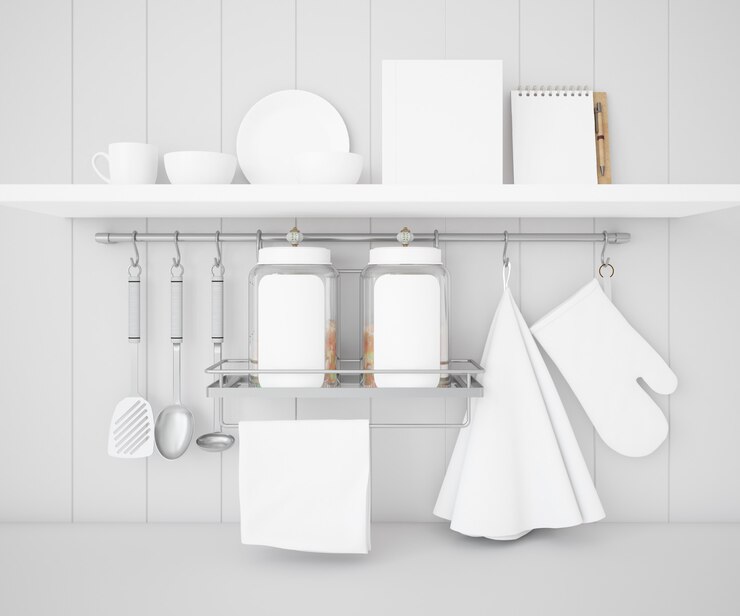 PSD realistische keukengerei mockup
