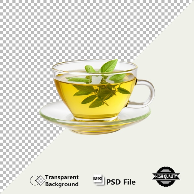 Realistische kleurrijke theekop met voedsel PSD Illustratieontwerp Transparent en bewerkbaar