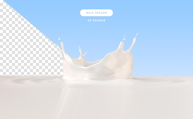 Realistische melk splash isoleren achtergrond transparant