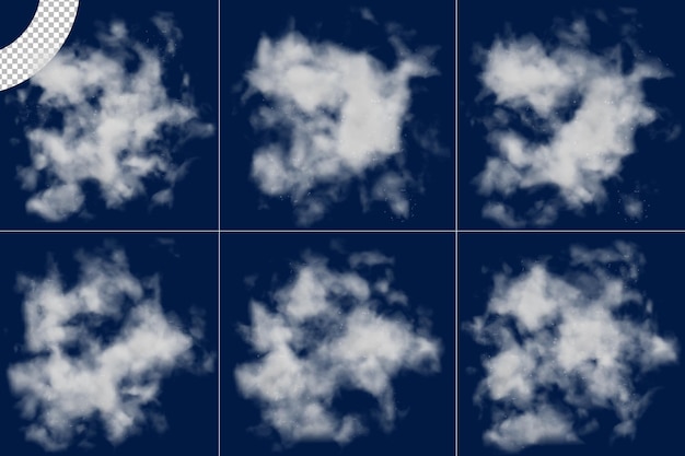 PSD realistische mistwolkenset