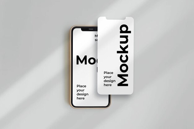 Realistische mockup voor schermtelefoon