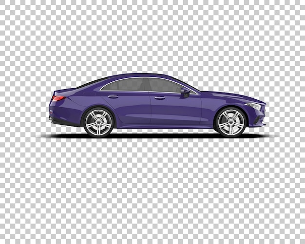 Realistische moderne auto geïsoleerd op de achtergrond 3d rendering illustratie