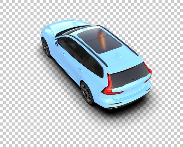 Realistische moderne auto geïsoleerd op de achtergrond 3d rendering illustratie