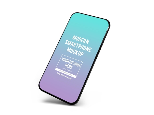 Realistische moderne smartphone mockup-sjabloon geïsoleerd