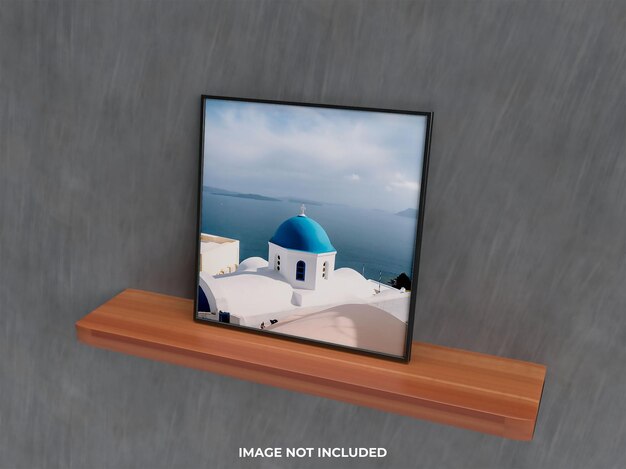 PSD realistische muurmodel 3d render muurbevestiging woonkamer mockup