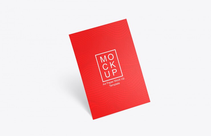 Realistische papieren mockup