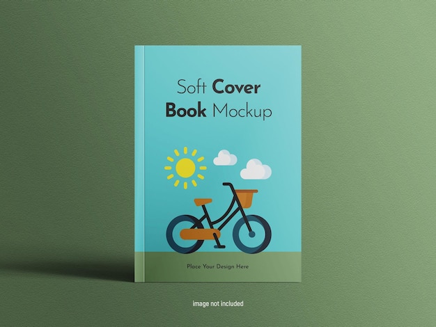 Realistische psd mockup van een boek met zachte omslag