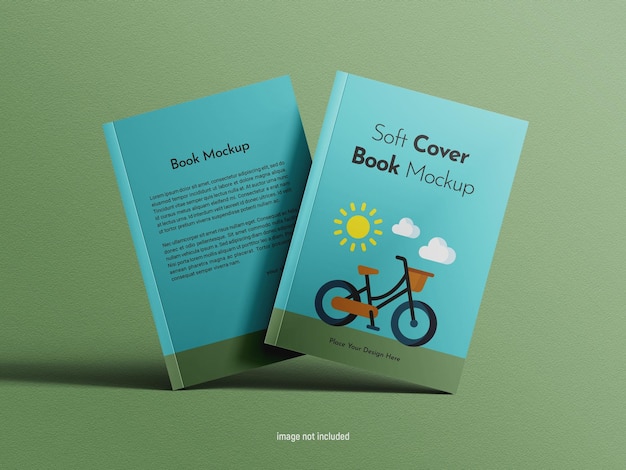 PSD realistische psd softcover boek mockup