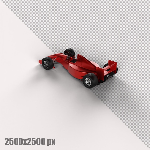 PSD realistische rode formule 1-auto in 3d renderen