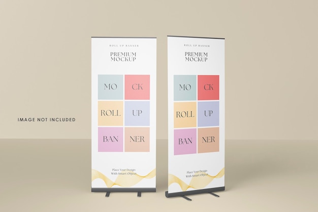 Realistische roll-up banner mockup