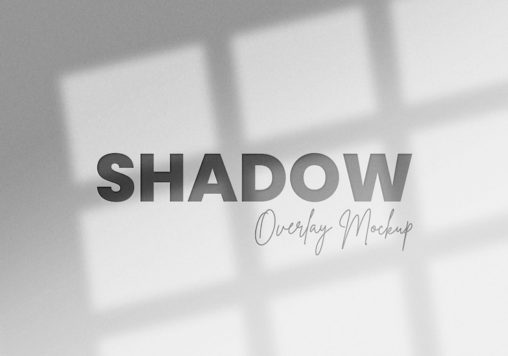 PSD realistische schaduw-overlay-effecten mockup bovenaanzicht compositie met vensterschaduw