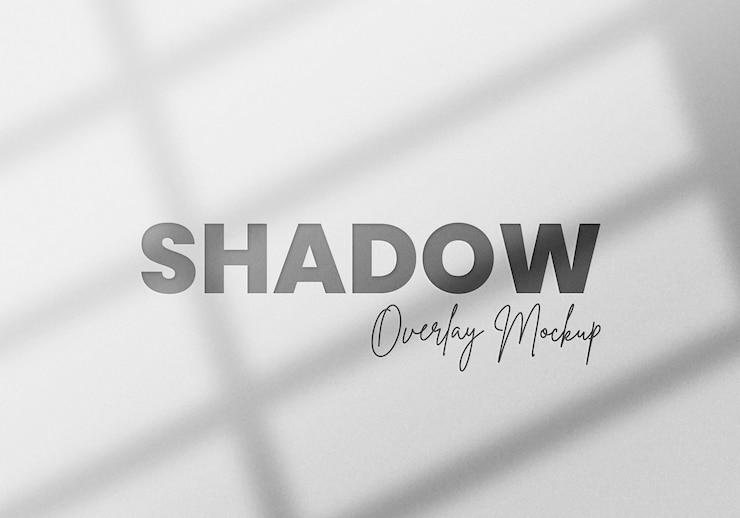 PSD realistische schaduw-overlay-effecten mockup bovenaanzicht compositie met vensterschaduw