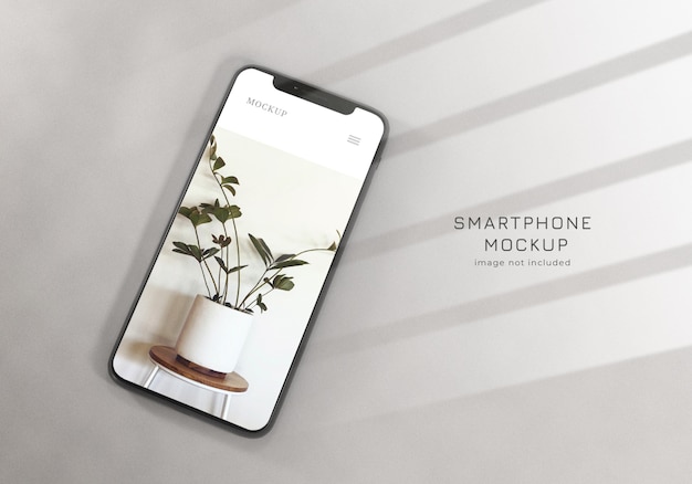 PSD realistische schone smartphone mockup ontwerpsjabloon