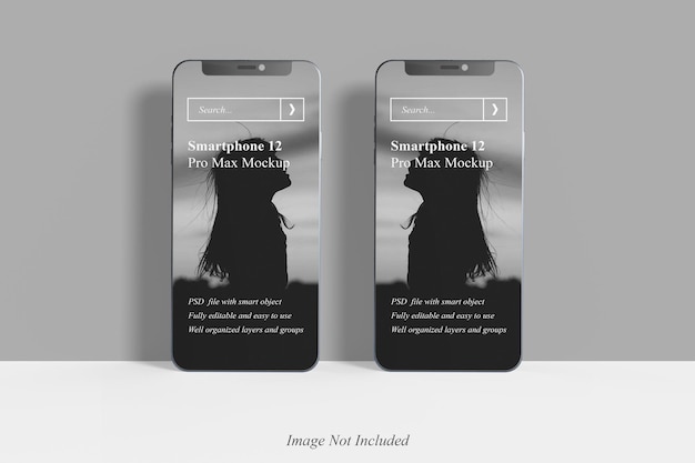 Realistische smartphone 12 pro max mockup