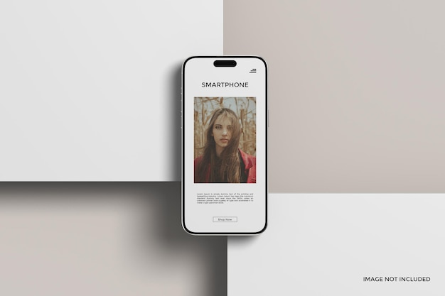 Realistische smartphone 15 pro max scherm mockup