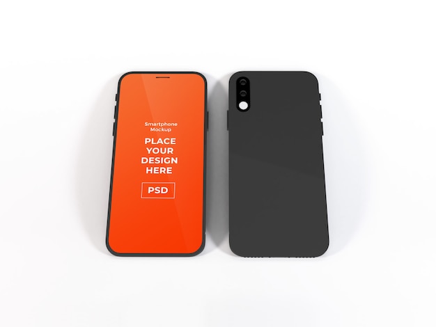 PSD realistische smartphone mockup sjabloon