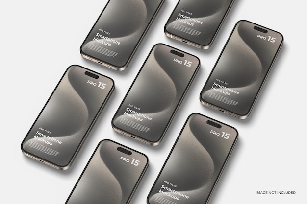 PSD realistische smartphone presentatie mockup met bewerkbare achtergrond psd