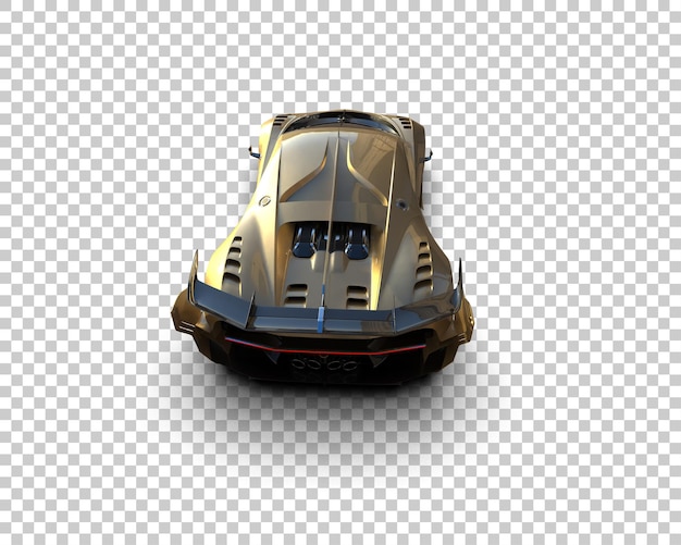 Realistische sportwagen geïsoleerd op de achtergrond 3d rendering illustratie