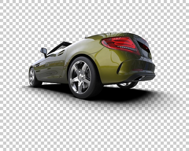 Realistische sportwagen geïsoleerd op de achtergrond 3d rendering illustratie