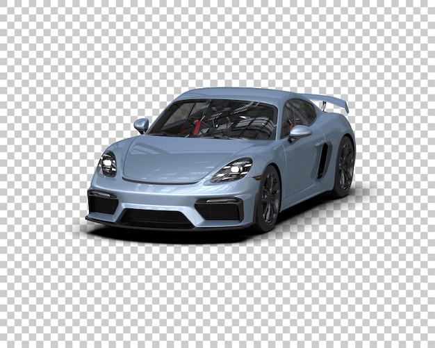 Realistische sportwagen geïsoleerd op de achtergrond 3d rendering illustratie