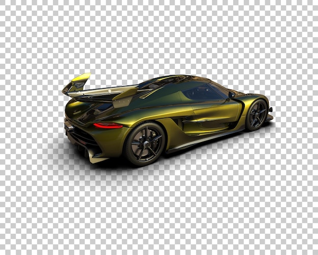 Realistische sportwagen geïsoleerd op de achtergrond 3d rendering illustratie
