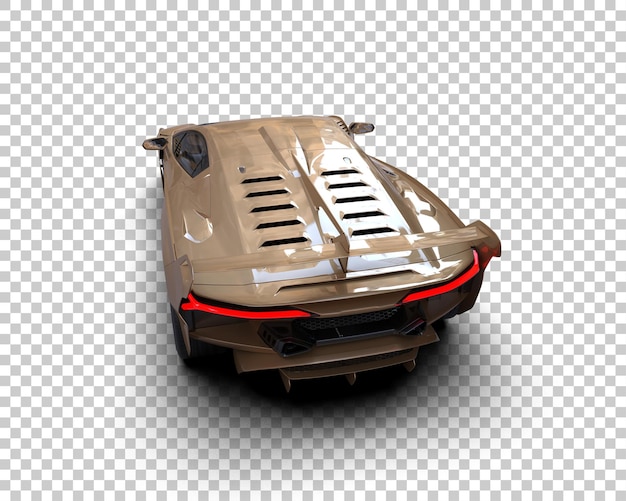 Realistische sportwagen geïsoleerd op de achtergrond 3d rendering illustratie