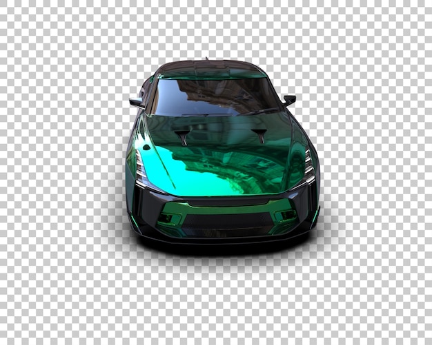 Realistische sportwagen geïsoleerd op de achtergrond 3d rendering illustratie