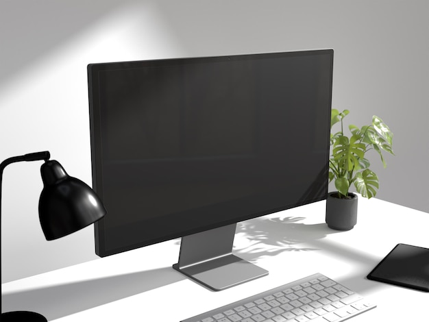 Realistische Studio Pro Mockup op een tafel