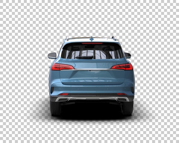 Realistische SUV geïsoleerd op de achtergrond 3D rendering illustratie
