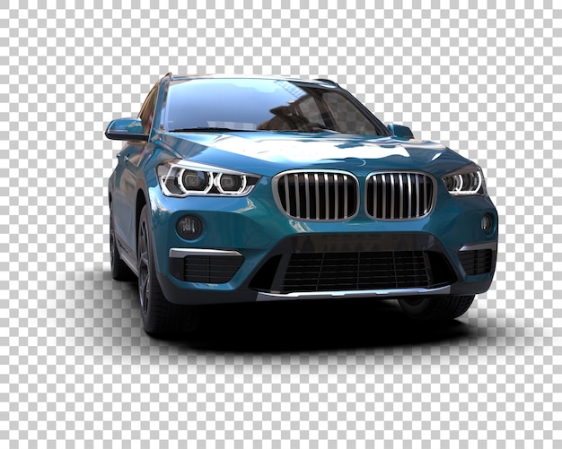 Realistische SUV geïsoleerd op de achtergrond 3D rendering illustratie