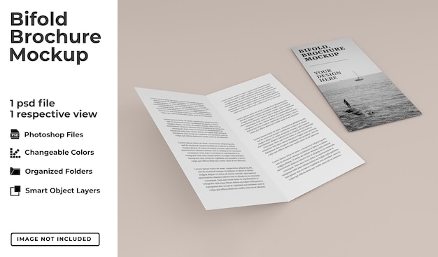 Realistische tweevoudige brochure mockup-sjabloon