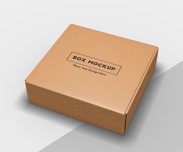 Realistische verpakkingsdoos mockup