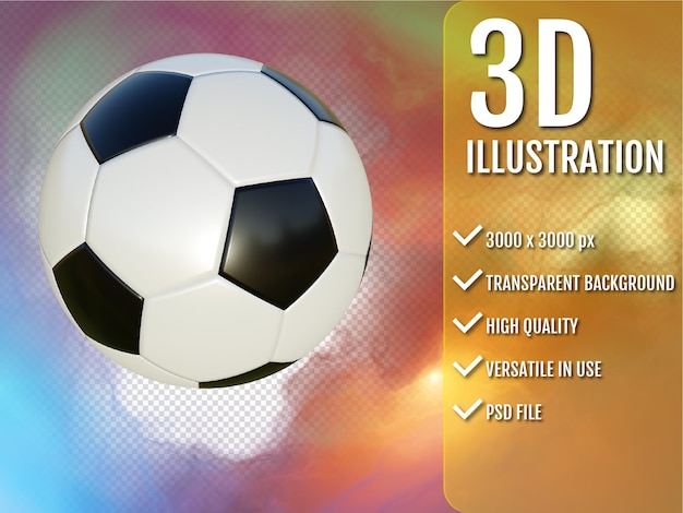 Realistische voetbal 3d render