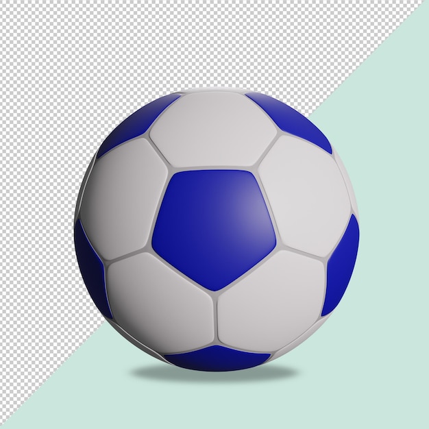 Realistische voetbal geïsoleerde 3D-rendering