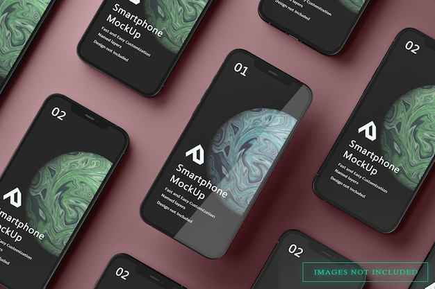 PSD realistische weergave van smartphone-mockup